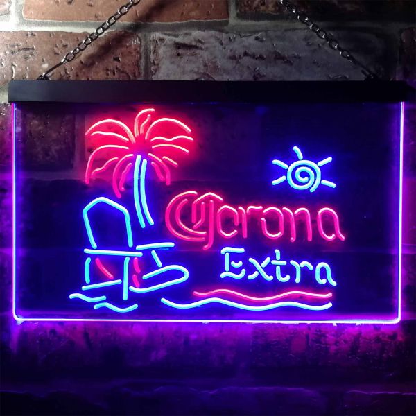 Corona Extra - Tropical Chair Dual LED Neon Light Sign